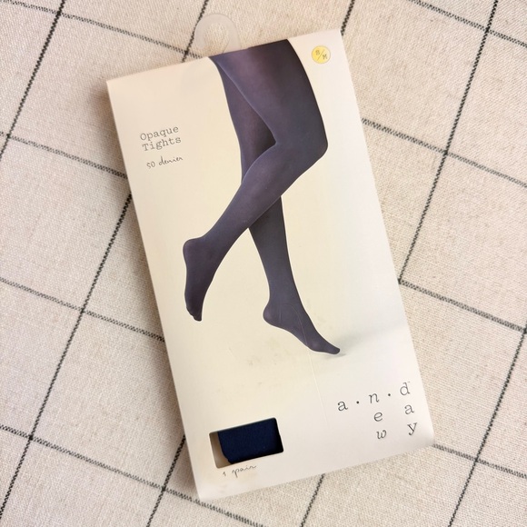 a new day Accessories - A New Day Women’s Navy Blue Opaque Tights Size Small / Medium NWT